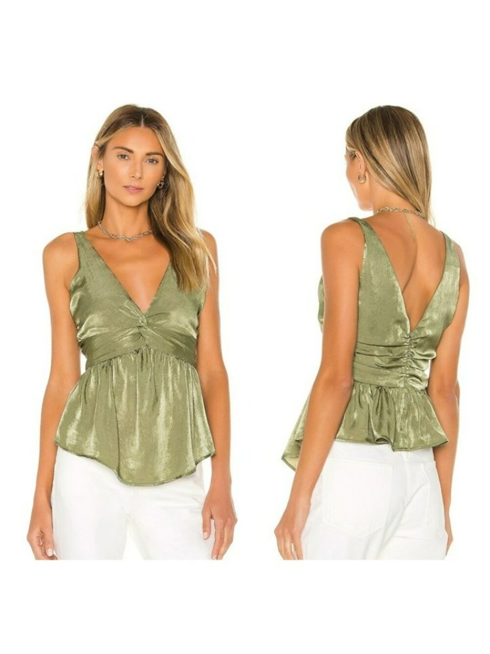 House of Harlow 1960 x REVOLVE Sevina Blouse - Olive Green